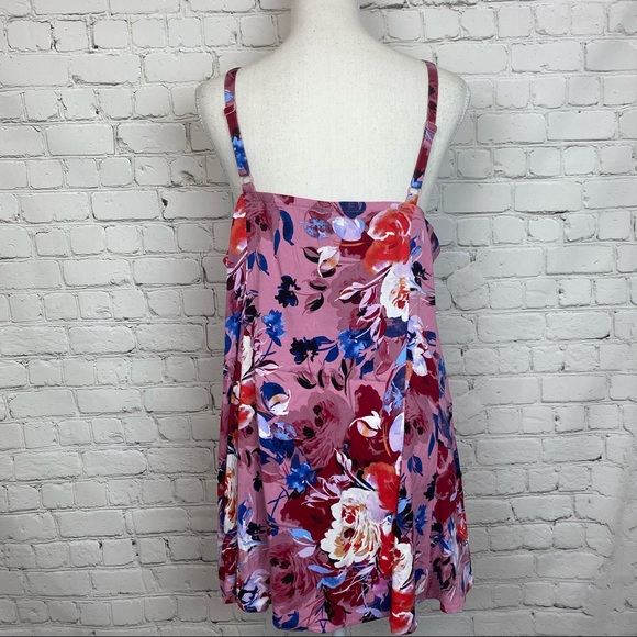 Torrid NWT Pink Floral Fit & Flare Tank 2x - Picture 5 of 7